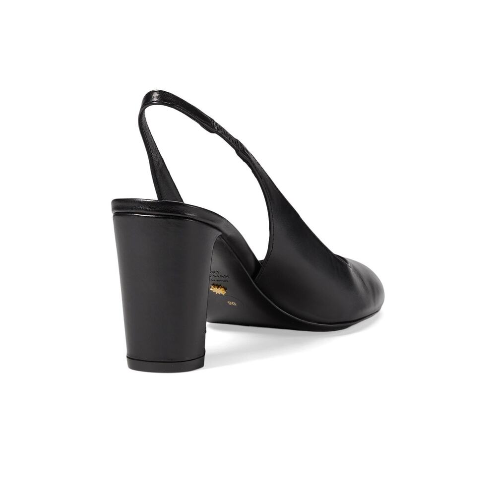 Stuart Weitzman Women's Vida 75 Slingback Pump, Black, 10 - Picture 5 of 5